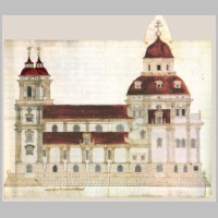 Kempten, Suedfassade, wie sie Giovanni Serro um 1659 zeichnet, sueddeutscher-barock.ch.jpg